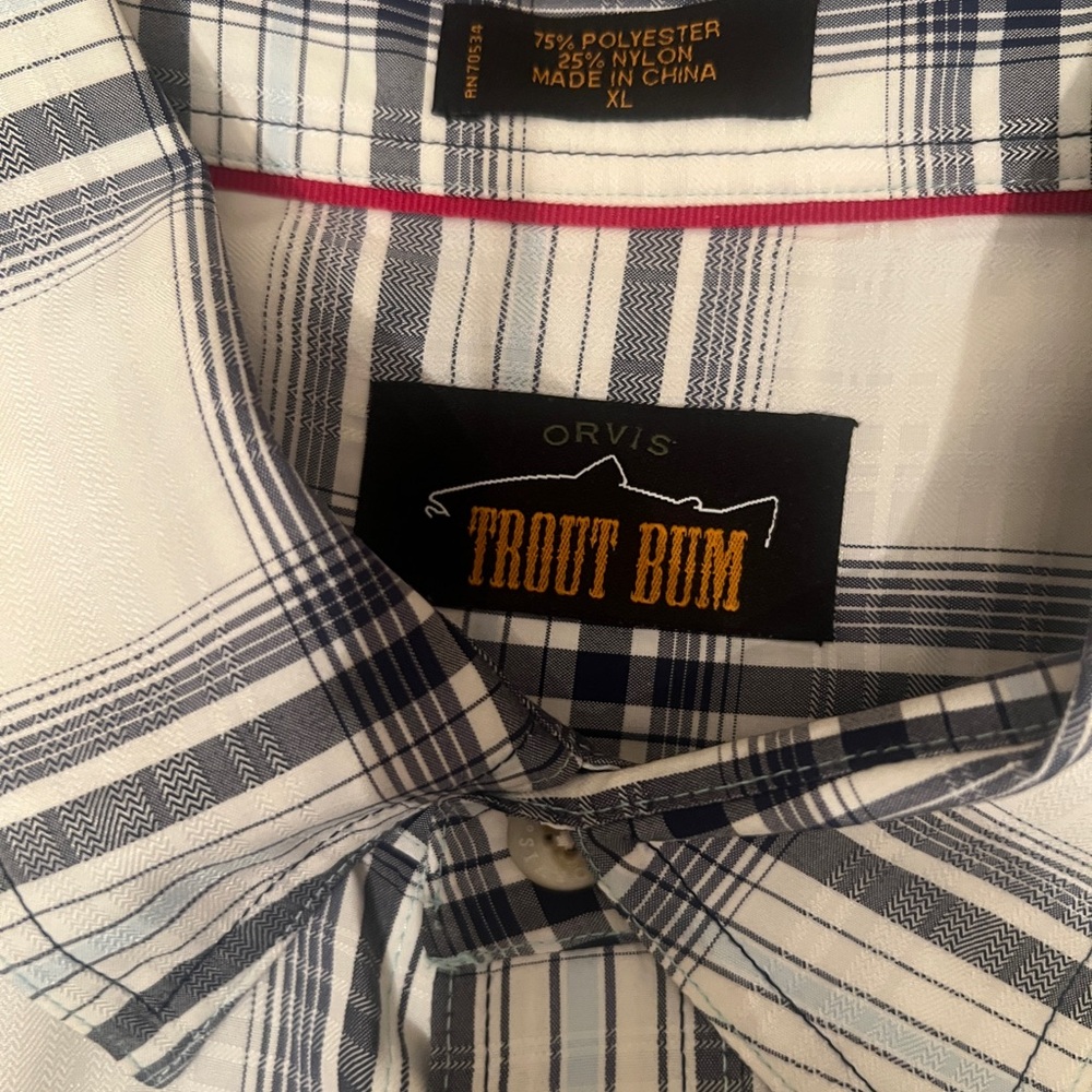 Orvis Trout Bum Men's Plaid Shirt - Navy